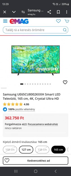 65" Tv 4k fulluhd felbontas 2023-as