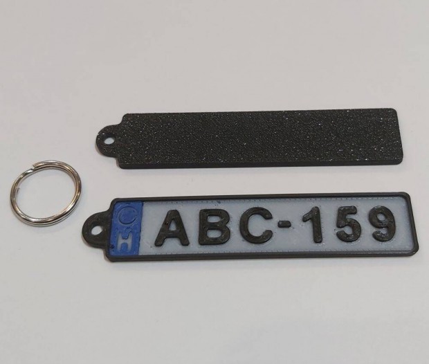 68x14mm rendszámtábla régi típusú, kulcstartó, megadható rendszám
