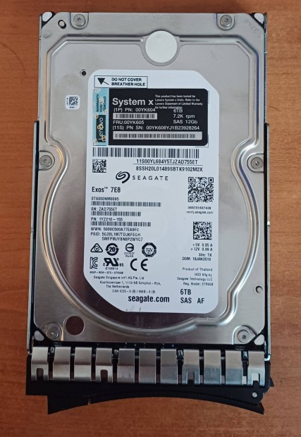 6TB Seagate Exos 7E8 HDD SAS 12Gb/s