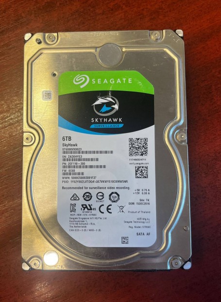 6Tb HDD merevlemez