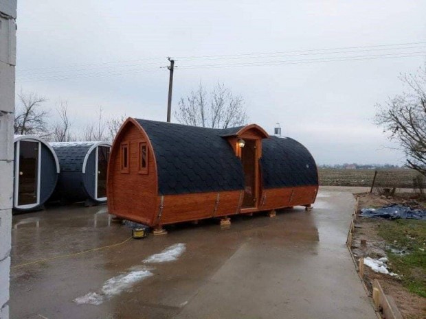 6-8 személyes Levél szauna 9 KW elektromos kályhával