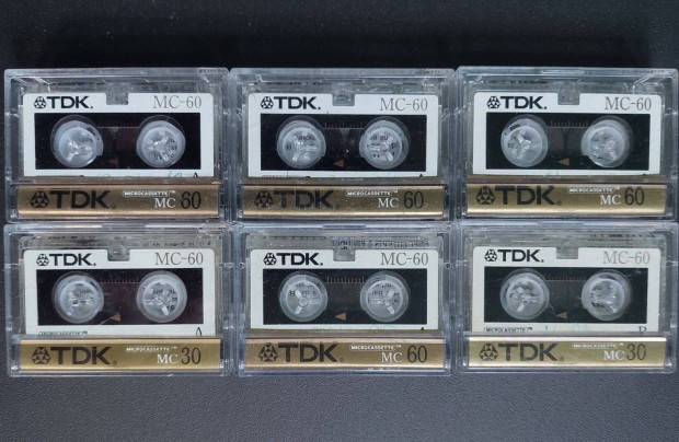 6-DB TDK MC-60 Mini Kazetts Diktafon Walkman MAGN Kazetta TDK