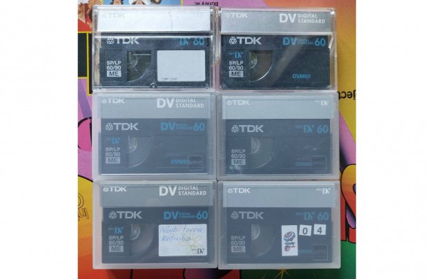 6-DB TDK mini DV ME DVM60 DV Digital Videokamera Kazetta Videó Kazetta