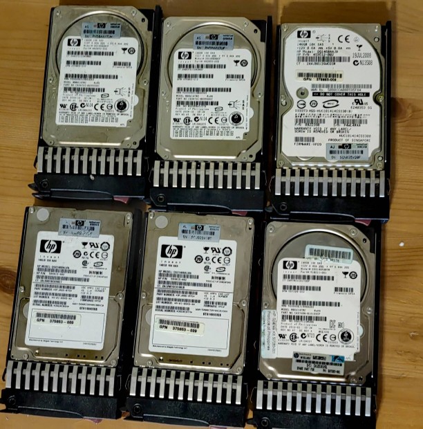 6 Db, HP 146GB HDD - 2.5, SAS 10Gb/s - 10000RPM - Dual Port