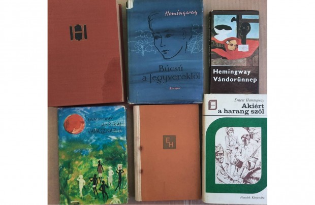 6 darab Hemingway knyv elad