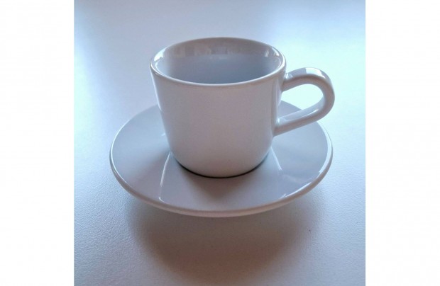 6 db IKEA 365+ kávéscsésze+alj, fehér, 6 cl + kiskanál
