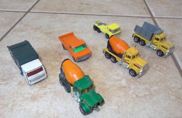 6 db Matchbox, Majorette vintage teherautó kisautó játékautó eladó