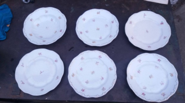 6 db antik zsolnay porceln tnyr virgos minta debreceni szllits