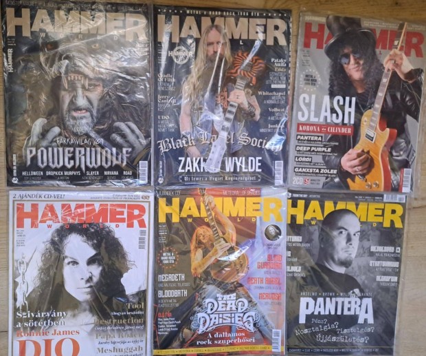 6 db bontatlan Hammer World magazin