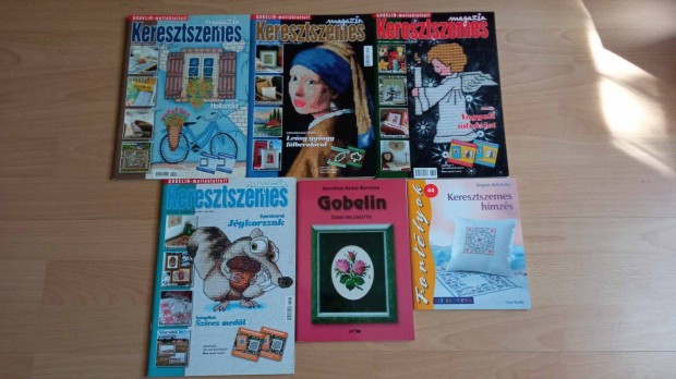 6 db gobelin keresztszemes magazin jsg egytt 1800 Ft