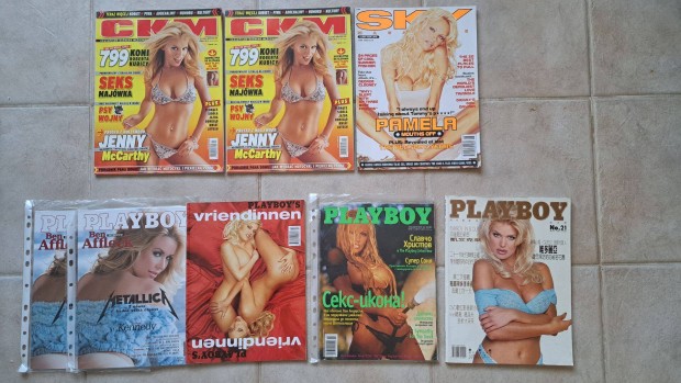 6 db klfldi Playboy + CKM magazin - Pamela Anderson - Tajwan NL FR