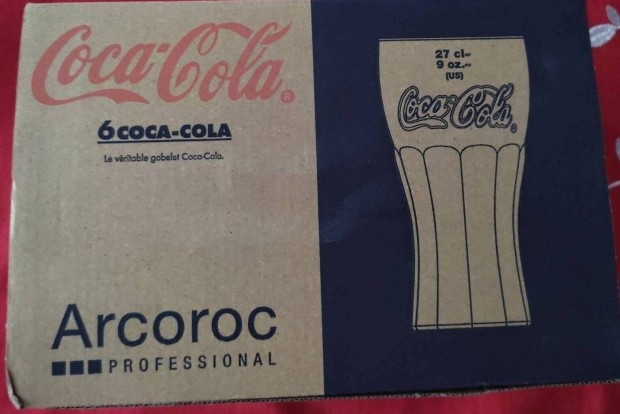 6 db originl Coca-Cola pohr dobozban