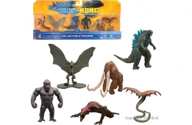 6 db-os Godzilla vs. Kong figura szett Monsterverse