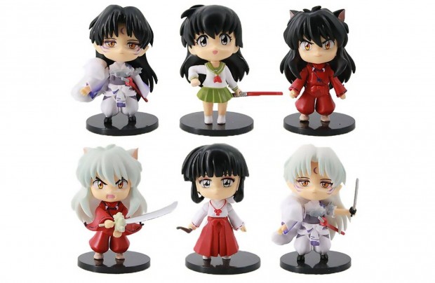 6 db-os Inuyasha figura szett