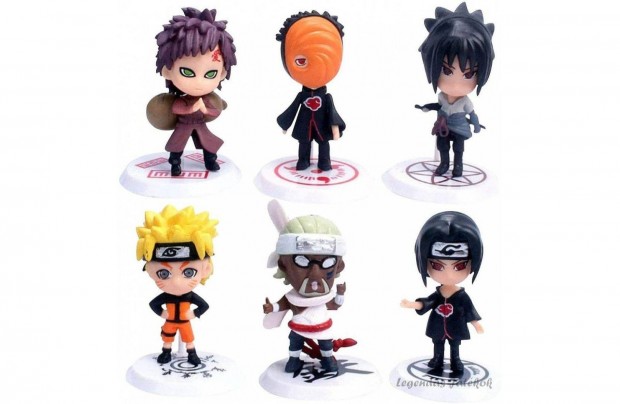 6 db-os Naruto figura szett kb 7 cm