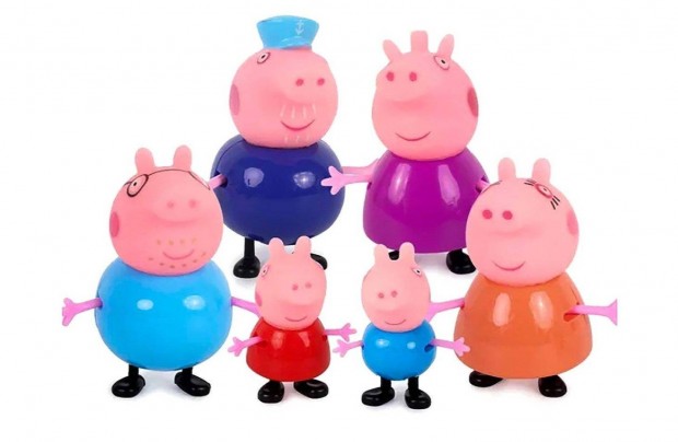 6 db-os Peppa malac figura szett