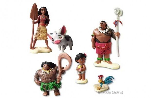 6 db-os Vaiana Moana figura szett