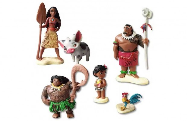 6 db-os Vaiana Moana figura szett