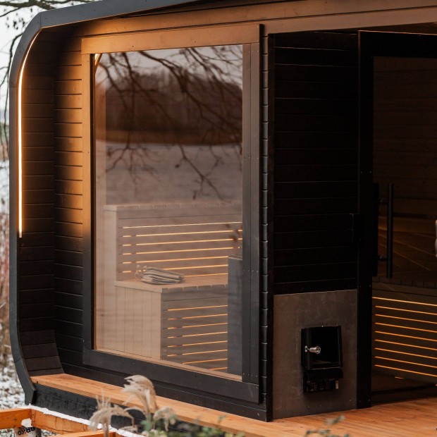 6 személyes Lux GOLD 2 in 1 szauna + dézsafürdő kombó