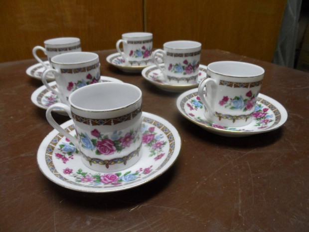 6 szemlyes porceln kvskszlet