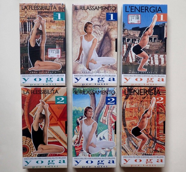 6db retró új bontatlan fóliázott olasz jóga VHS kazetta sorozat csomag