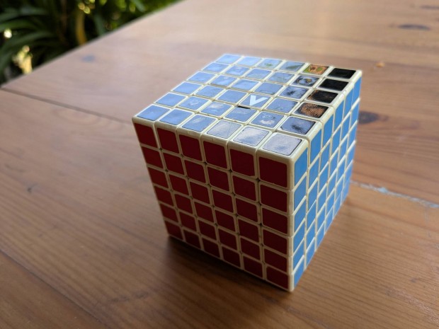 6x6 rubik kocka V-cube logikai játek fehér