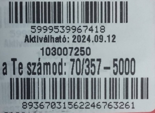 70-35-75-000 Vodafone SIM krtya - VIP szmmal