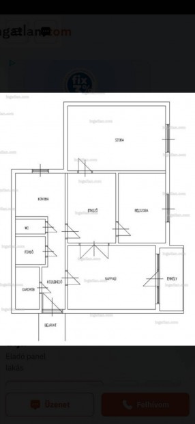 72 m2-es Panelplusz-os lak�s Dunakeszin