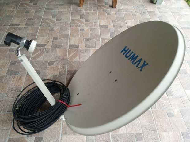 75 cm-es SAT antenna Humax Professional + LNB + kbel