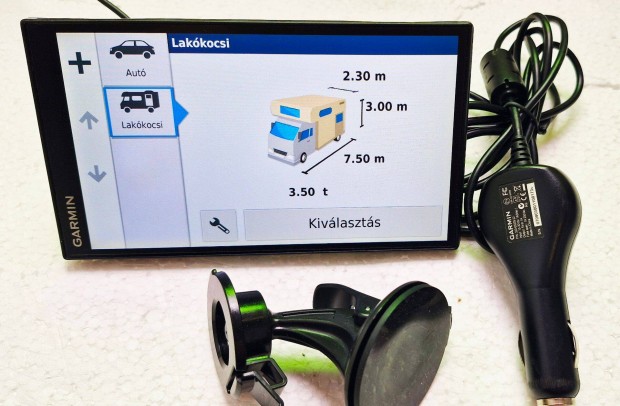 7 Col Garmin Autós Camper lakóautós 770CMT-D Navigáció Teljes Európa