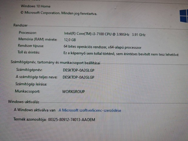 7 Genercis Intel Core I3 Lenovo PC 2TB azaz 2000GB Trhely 12GB DDR4