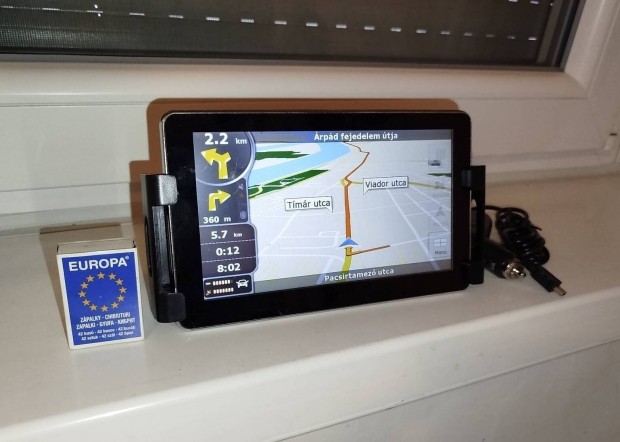 7" GPS , navig�ci� 2025. m�jusi Magyarorsz�g t�rk�ppel 