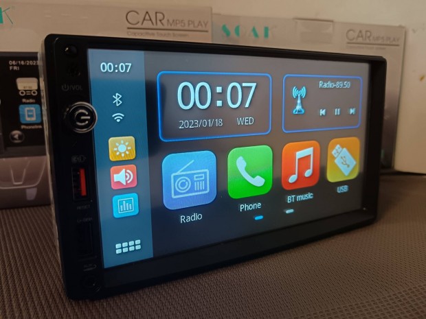 7 colos Apple Carplay Android aut 2DIN auts multimdia fejegysg 