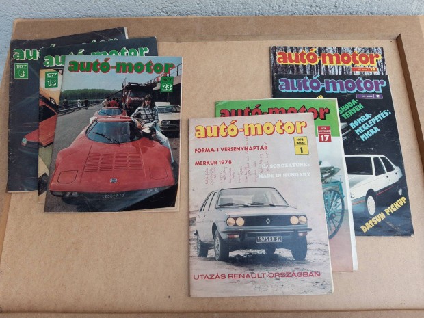 7 darab Aut-motor jsg elad, 1977, 1978, 1983