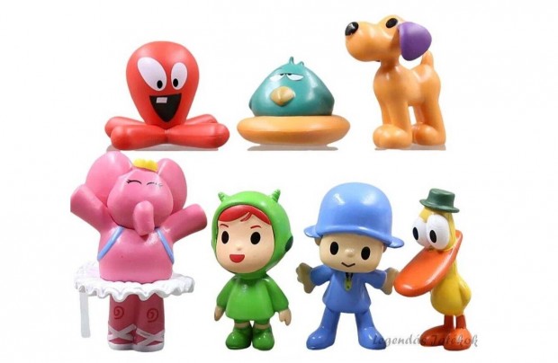 7 db-os Pocoyo mesefigura szett