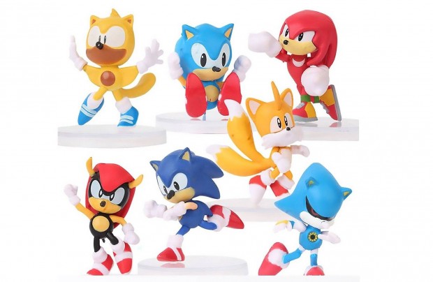 7 db-os Sonic a sndiszn figura szett