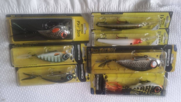 7db Spro iris Fatboy Flanky Ikiru újak egyben wobbler Rapala