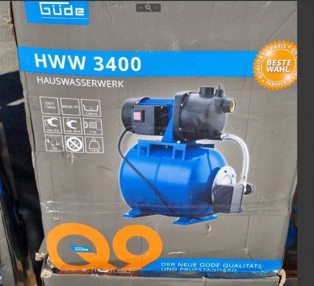 800W-os szivattyval Gde hzi vzm, hidrofor, 3400L/h garancival