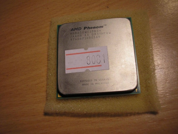 8081 AMD Phenom 8650 X3 AM2+ cpu processzor HD8650Wcj2BGH Jaahb