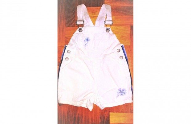 80 12-18 hó baby Gap cuki hímzett fehér rövid nyári nadrág playsuit