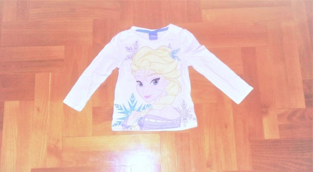 80/86 Újszerű Frozen Jégvarázs Elsa/Elza hercegnő mintási felső, póló