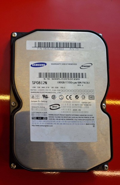 80 GB IDE PATA ATA HDD Samsung winchester vincseszter