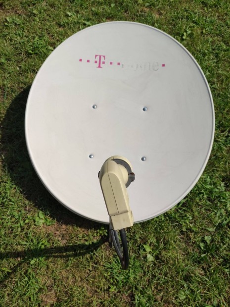 80 cm-es Parabola antenna T-Home 3 mteres konzol, fej 2 TV-hez