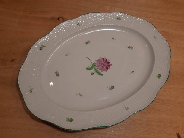 80 éves őszirózsás pecsenyés tál - régi Herendi porcelán