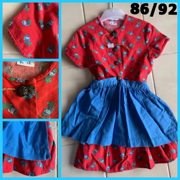 86/92-es Kislny Dirndl ruhk ktnnyel