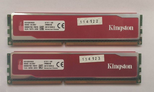 8GB (2X4GB Kit) Kingstone Hyper X DDR 1600MHZ