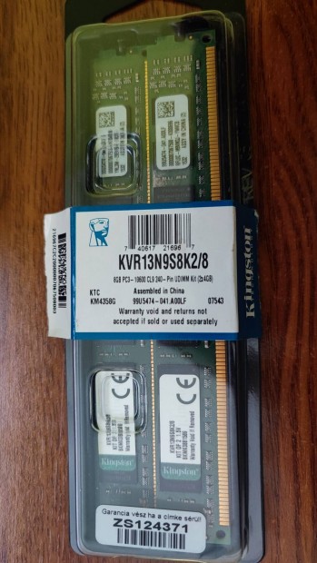8Gb (2x4) DDR3 RAM Kingston