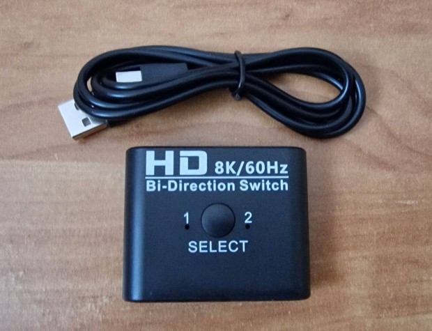 8K HDMI ktirnyu kapcsoleloszt 1x2/2x1 ktirny HDMI 4K 120Hz kapc