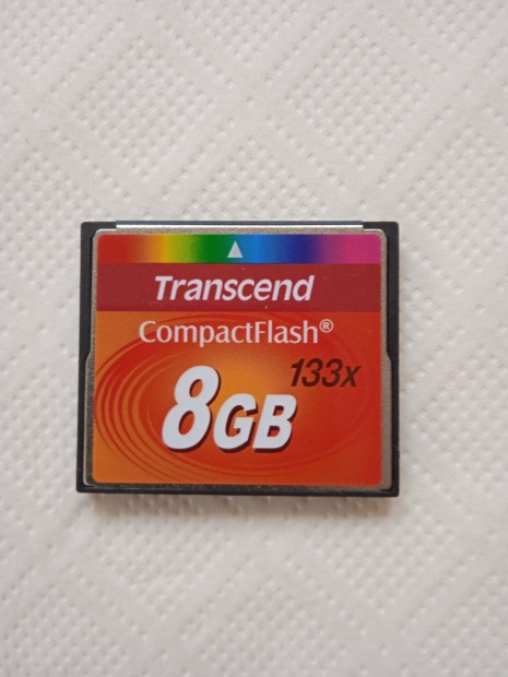 8 GB-os Transcend 133X CF Compact Flash krtya