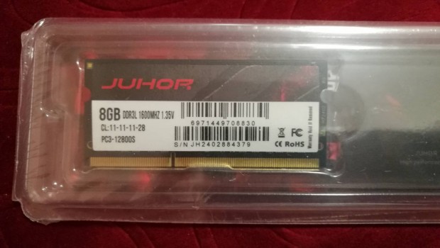 8 Gb-os DDR3L laptop ram elad (j,bontatlan)